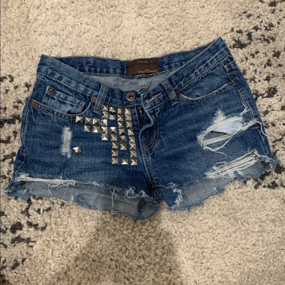 Jean shorts Size 2 distressed with studs